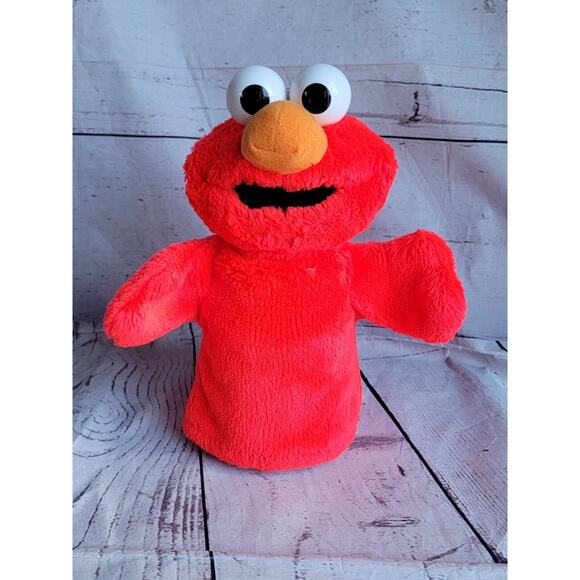 Elmo Tyco Sesame Street Hand Puppet Plush 9inch Stuffed Animal Toy - Picture 1 of 5